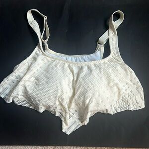 Antonio Melani Boho Cream Handkerchief Bikini Top. Size Medium